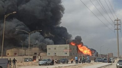 مصرع شخص وإصابة 3 آخرين في حريق مصنع في مدينة السادات بالمنوفية 1 حريق مصنع في مدينة السادات بالمنوفية