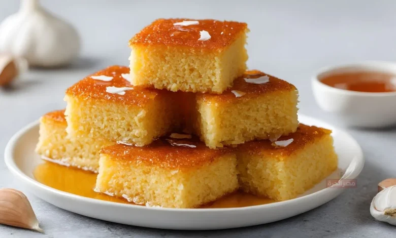 طريقة عمل بسبوسة قليلة الدسم بلبن الزبادي.. وصفة خفيفة بطعم غني 1 طريقة عمل بسبوسة قليلة الدسم بلبن الزبادي